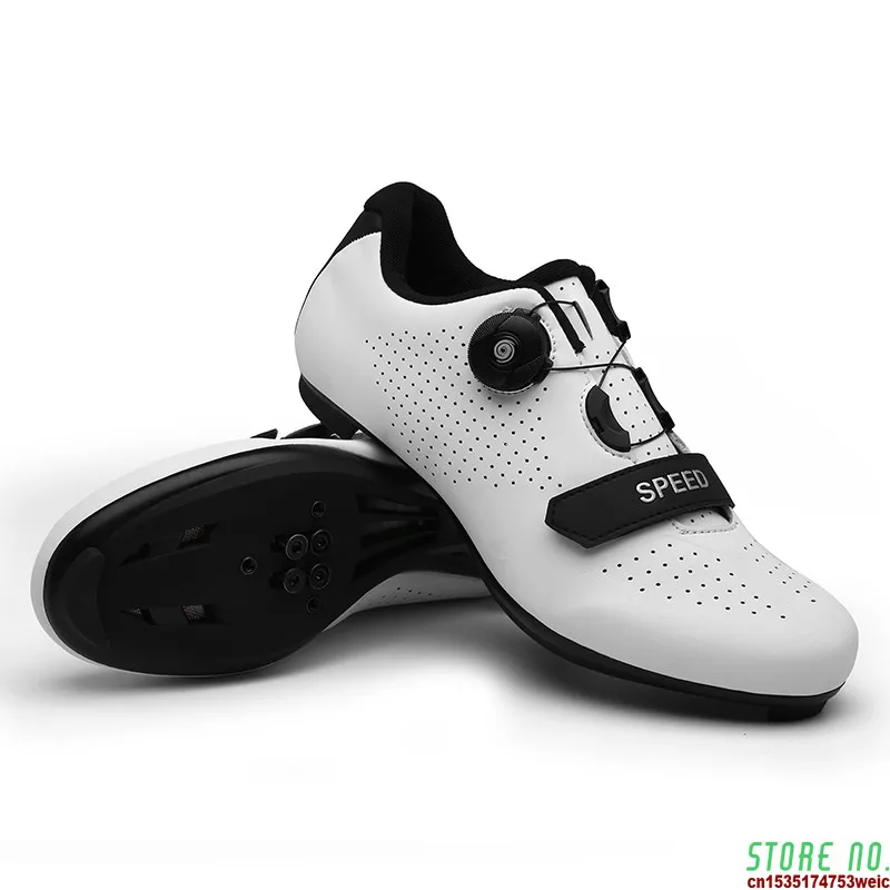 Beli Sepatu Bersepeda MTB Kualitas Tinggi Sepatu Bersepeda Balap Jalanan Bersirkulasi Pria Sneakers Sepeda Profesional Mengunci Sendiri Sepatu Olahraga