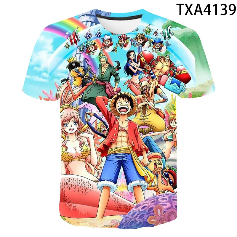 

2020 New Anime One Piece 3D T Shirts Casual Men Women Children Fashion Short Sleeve Boy girl Kids Printed T-shirt Cool Tops Tee