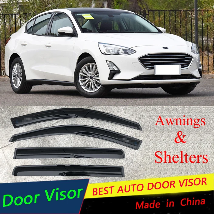 

Пластиковый козырек на окно для FORD Focus, защита от солнца, дождя, дефлектор для автомобиля 2019-2020, тент 4 шт./компл.