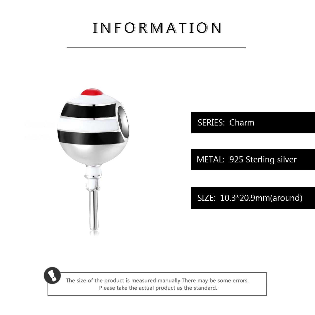 

Hight Quality 925 Sterling Silver Lollipop enamel beads Fit Original europeu Charm Bracelet Jewelry making