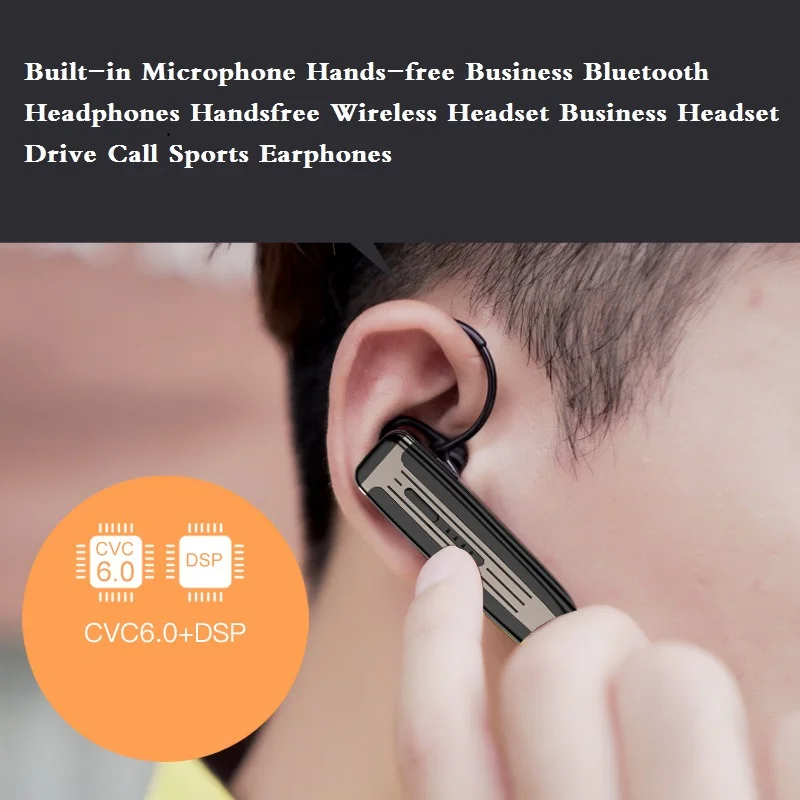 2020 latest cvc6 noise canceling bluetooth headset 5 0 wireless headphones handsfree business earphones with mic for smart phone free global shipping