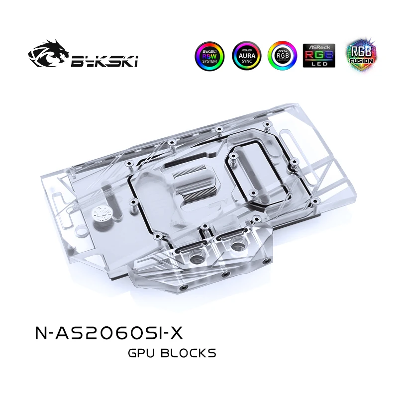 Bykski GPU кулер для ASUS RTX 2060 O6G SI VGA блок водяного охлаждения 5 в 3pin/12 В 4pin Поддержка