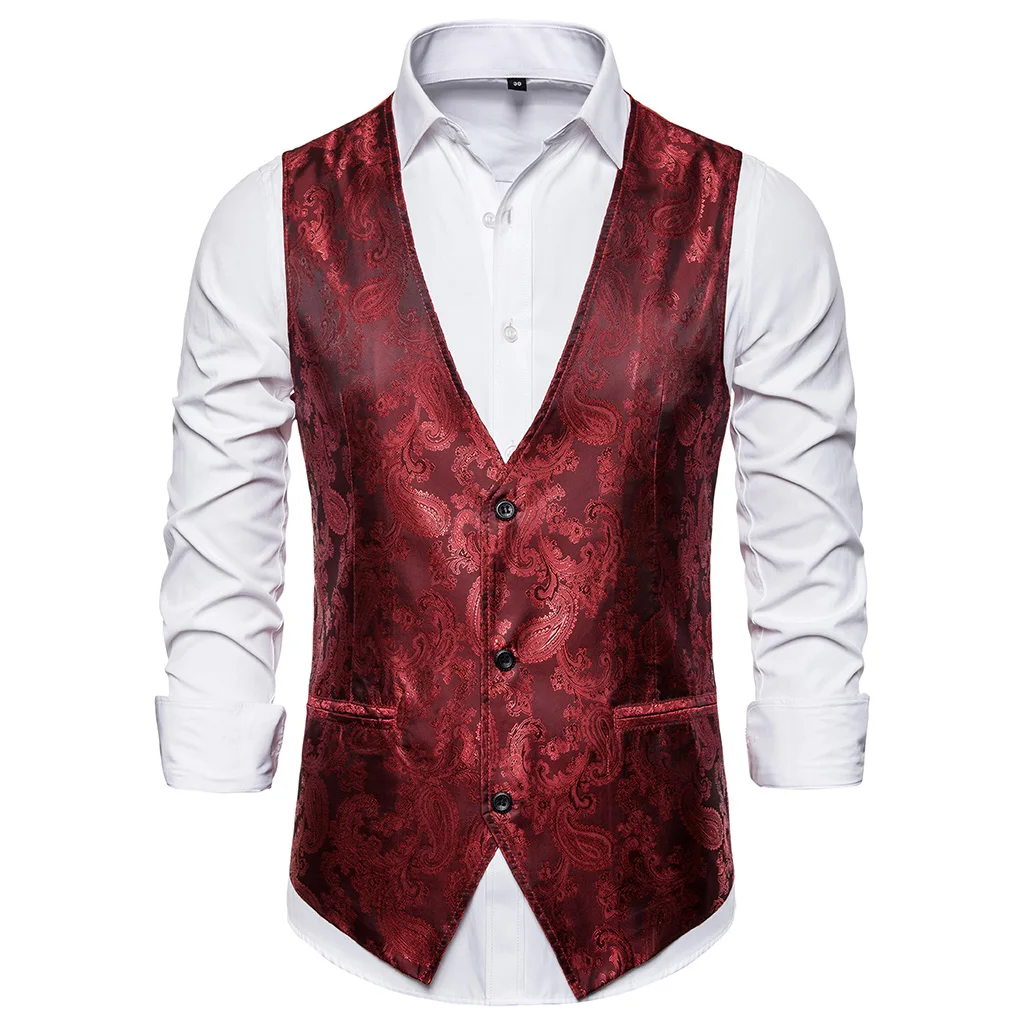 CYSINCOS свадебный жилет для банкета вечерний костюм ночного клуба мужской яркий с