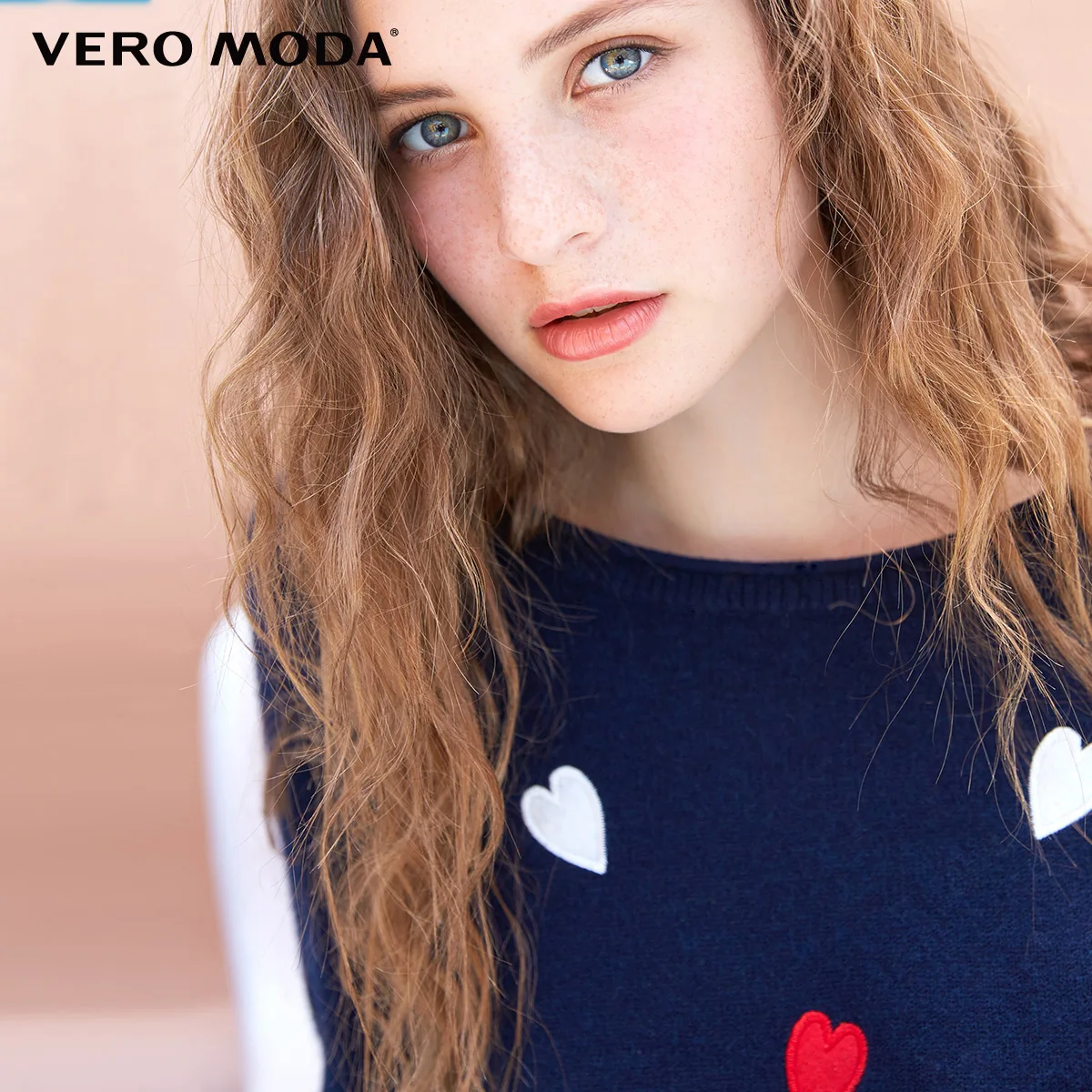 Vero Moda свитер женский женский свитер с узором в виде сердца и открытыми плечами, свободный крой, шикарный | 318313505