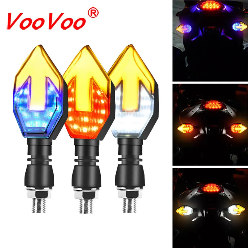 Мотоциклетный сигнальный светильник стоп-сигнал лампа течёт вода ing двойной цвет