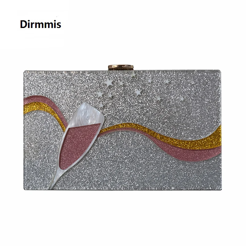 Новый модный аксессуар женская сумка акриловая мультяшная Лоскутная вечерняя