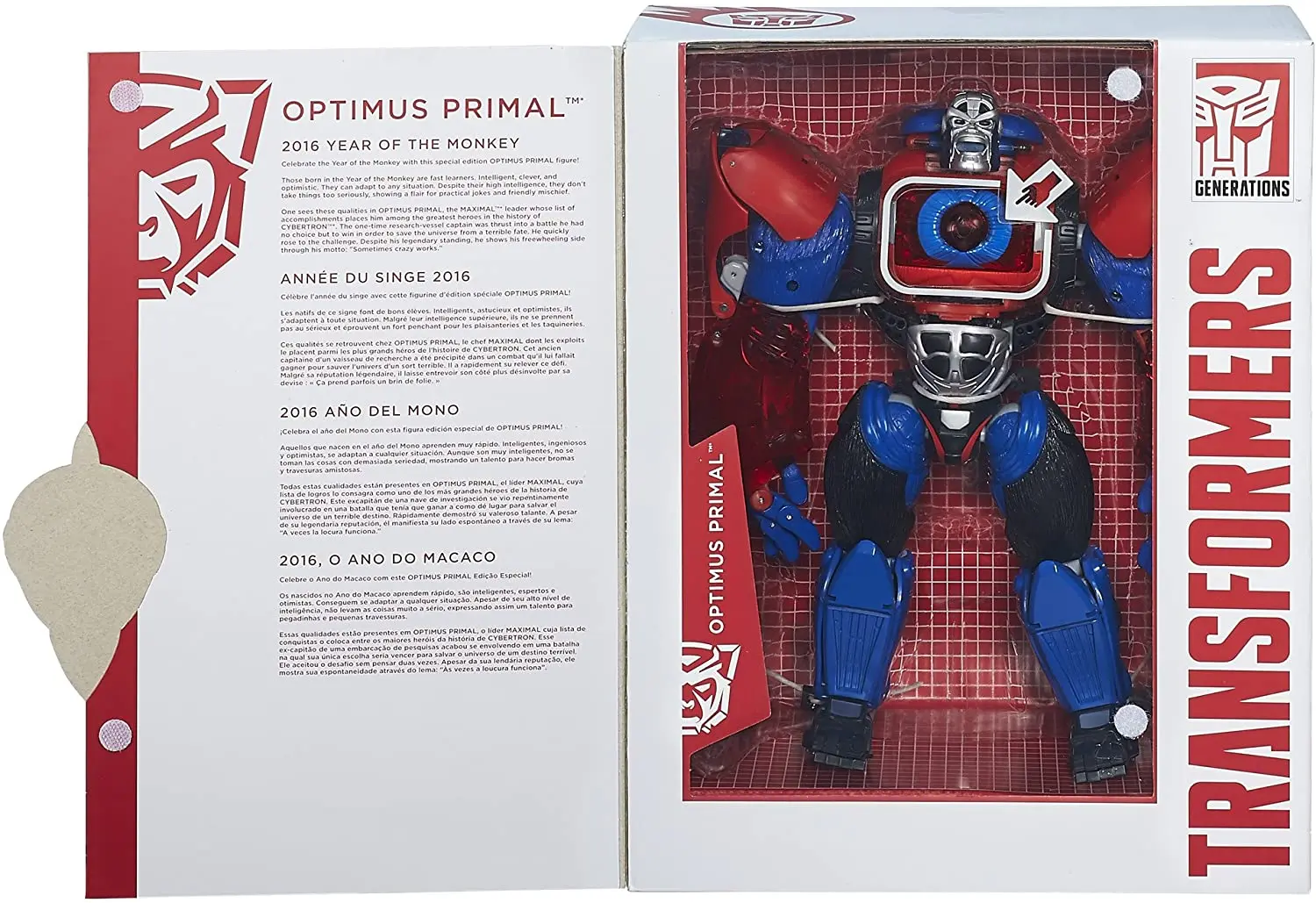 

Hasbro TF Transformers 40cm Platinum Edition Gorilla Captain Optimus Prime Model Hand-made Collection Toy