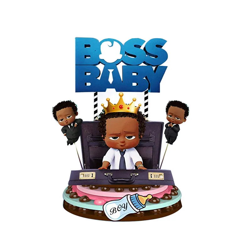 Boss baby girl тематическая вечеринка на день рождения бумажные флажки для торта 8 шт. набор картонных кексов для торта Детские вечерние принадлежности для торта