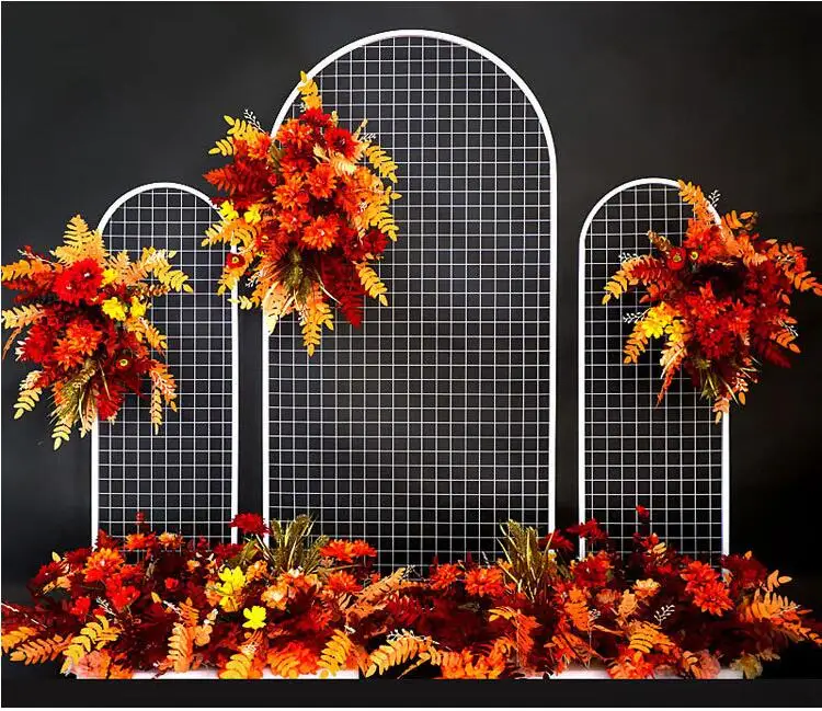 

3pcs DIY chicken wire backdrops Wedding decoration gold metal mesh background for wedding background