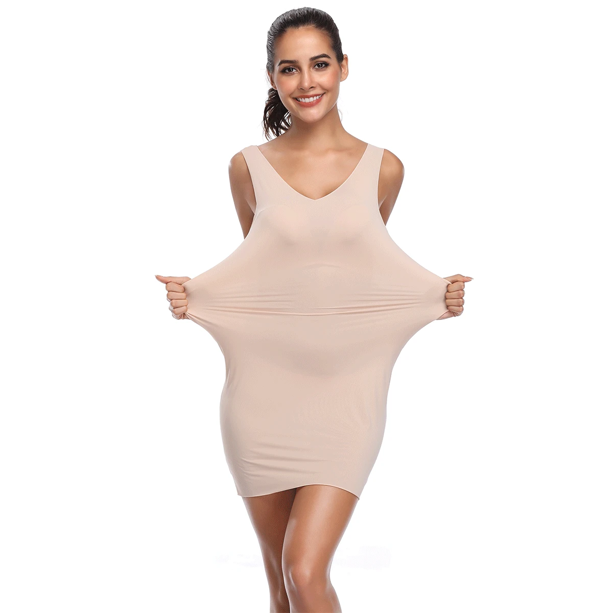 Облегающее женское нижнее белье корректирующее боди с эффектом живота бесшовное