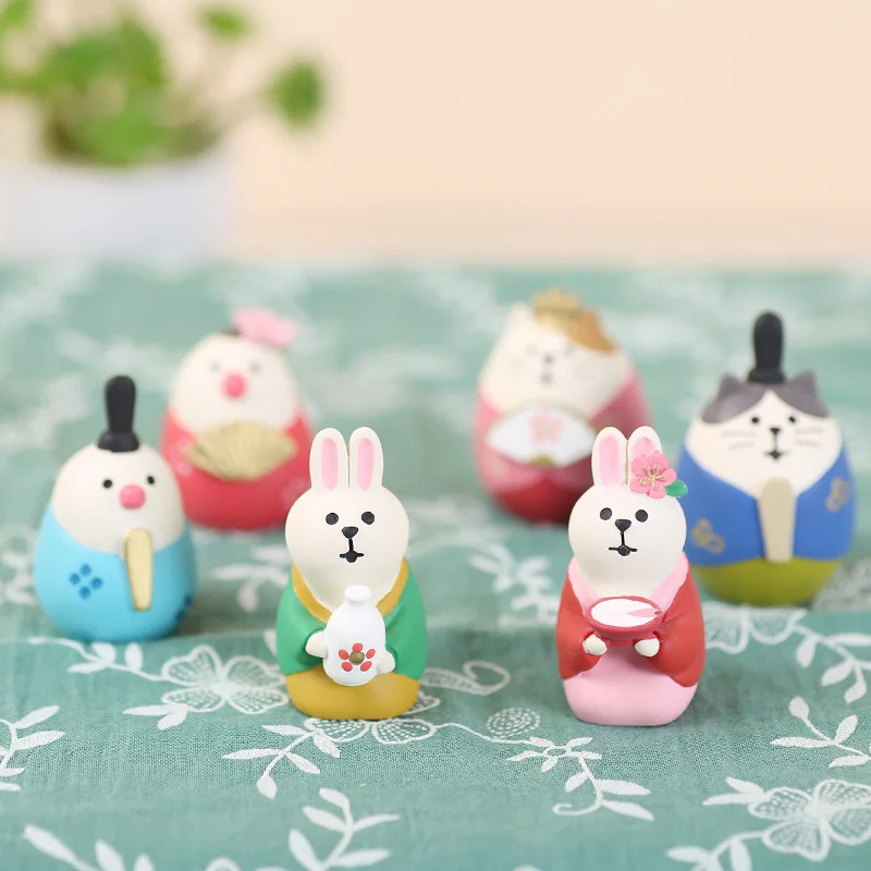 1 шт. японский стиль Kawaii Cat миниатюрные фигурки украшения для дома аксессуары Смола ремесло настольные украшения