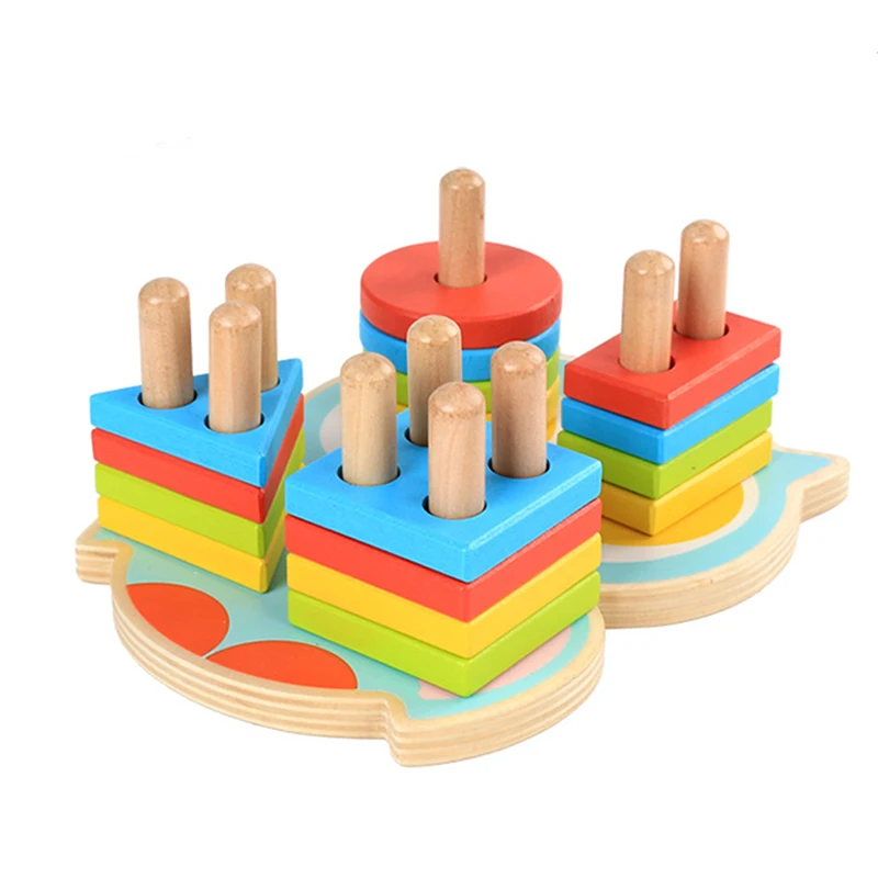 

Ntelligence Box Kids Children Early Eductional Toys Wooden Shape Sorter Baby Child Cognitive And Matching Building Blocks