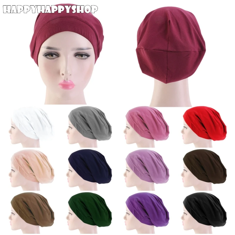 Мусульманские женщины Strech Underscarf тюрбан капот исламский головной убор шапочки