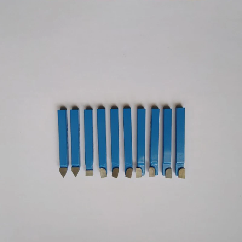 10Pcs Blue Carbide Lathe Tool Bit 1/4Inch Metal Tip Tipped Cutter Set For Cnc Tools | Инструменты