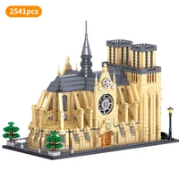 world famous city architecture building cathedral notre dame de paris block model decoration toy for children christmas gift