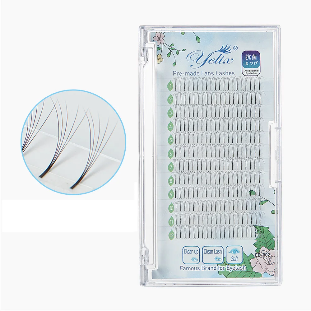 Yelix 12Row готовые объемные вееры корейские пучки для ресниц 2D 6D Индивидуальные
