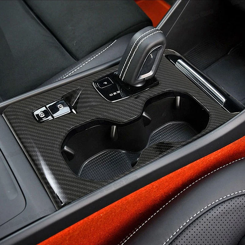

Lsrtw2017 Car Center Console Gear Panel Water Cup Slot Frame Trims Moldings for Volvo Xc40 2019 2020 2021 Accessories Auto