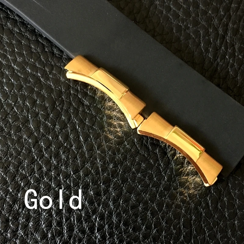 

20mm 21mm Silver Gold Black Rose Gold Solid Curved End Link Endlink Just for Daytona Watch Band Rubber Leather