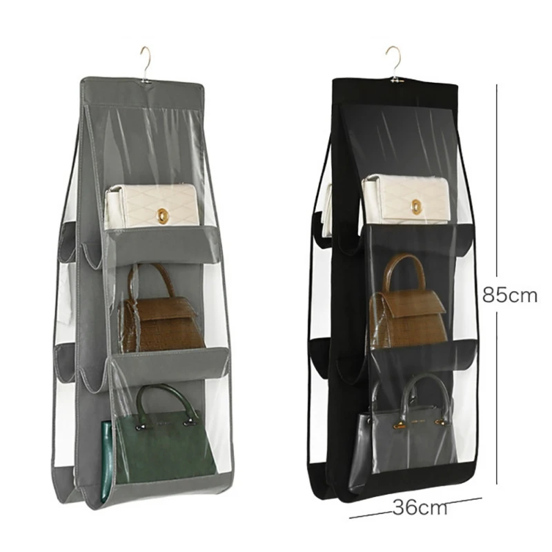 

Hanging Storage Bags Transparent Bag Wardrobe Wall Storage Bag Non-Woven Storage Rack Home Dormitory Wardrobe Tools
