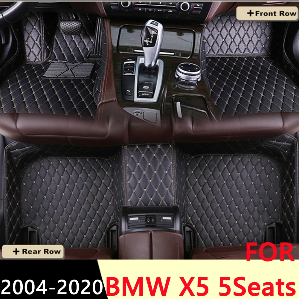 

SJ ALL Weather Custom Fit Car Floor Mats Front &Rear FloorLiner Auto Parts Carpet Mat For BMW X5 5Seats 2004 2005 2006-2020