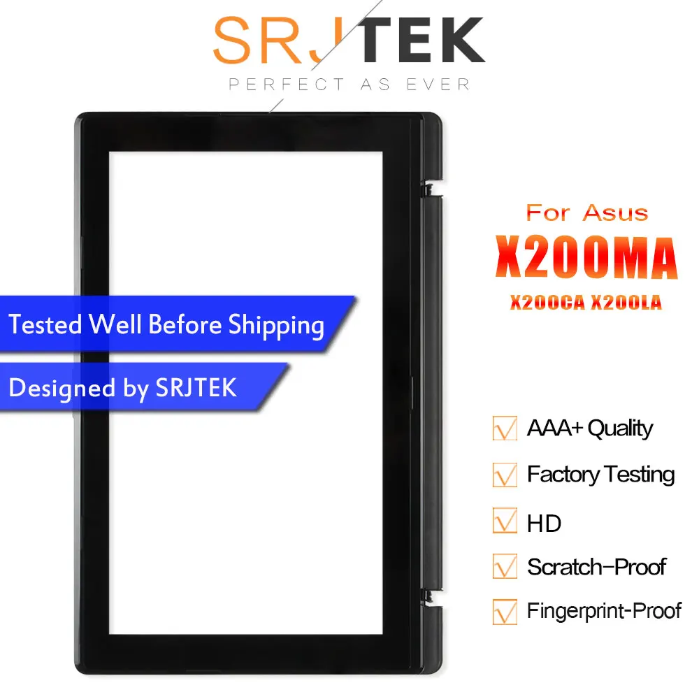 

Srjtek 11,6 ''для Asus Vivobook X200MA X200CA X200LA дигитайзер сенсорный экран стекло с рамкой TCP11F16 V1.1 13NB02X6AP0201