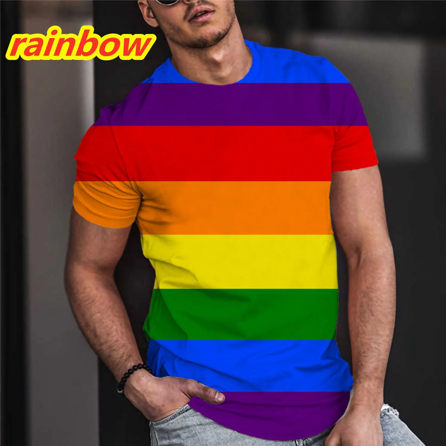

LGBT Rainbow Flag Lesbians Gays 3d T Shirts Summer Fashion Men Women T-shirt Short Sleeve 3D T-shirts Tee Shirt Pullover Tops