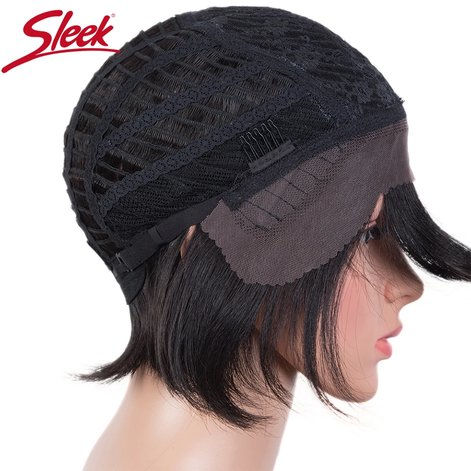 

Sleek Human Hair Wigs For Women Short Brazilian Hair Bob Wig Lace Front Wig Highlight Colored Human Hair Wigs Part Lace Wigs