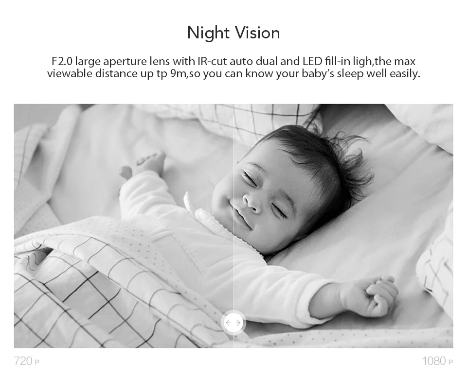 

Original Xiaomi Smart Home IP Mi Camera 110 Degree F2.0 8X 1080P Digital Zoom WIFI Wireless Camaras Cam Smart Camera