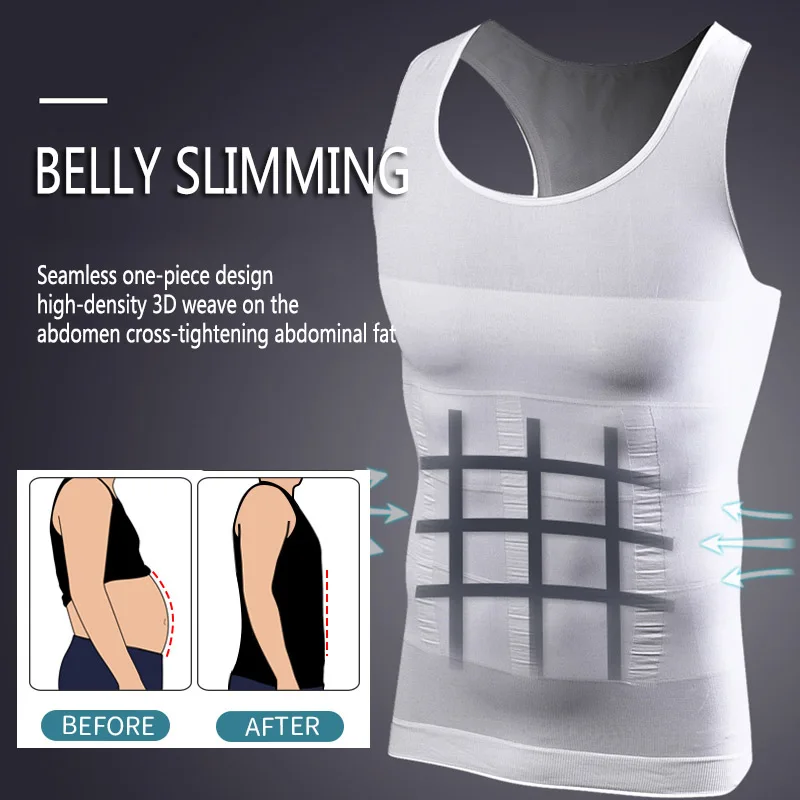 IYUNYI Для мужчин белье майка для похудения придания формы телу корсет с функцией