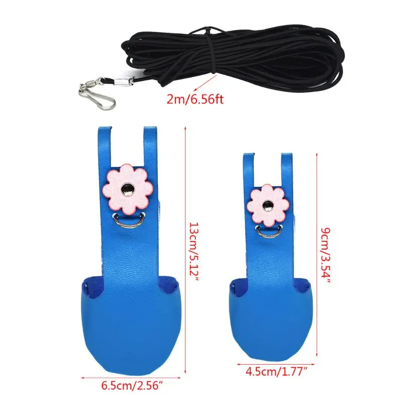 Птица Попугай бархат кожаный подгузник с поводком веревка Cockatiel летный