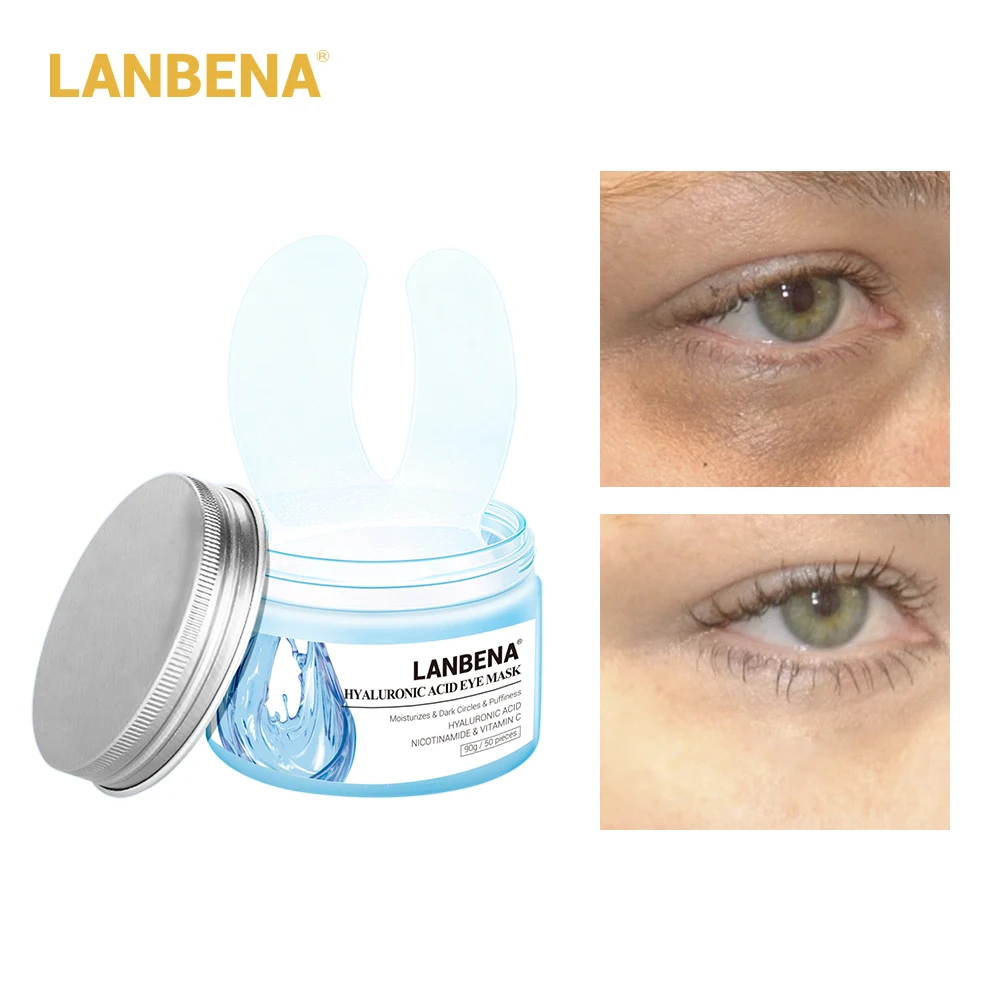 

LANBENA 50PCS Hyaluronic Acid Eye Mask Eye Patch Eye Care Reduces Dark Circles Bags Eye Lines Ageless Lifting Firming Skin Care