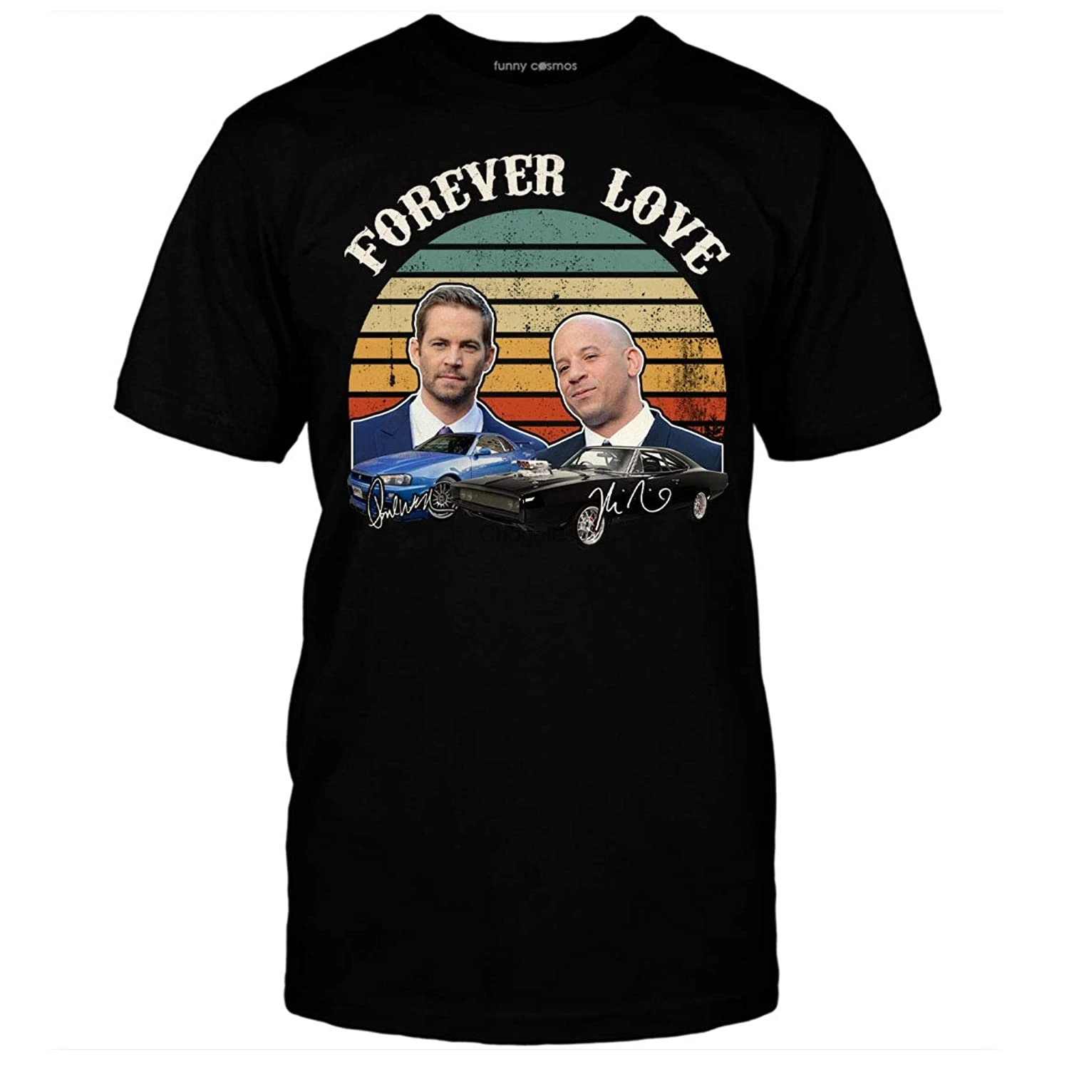 Футболка с надписью Forever Love Форсаж фанатов фильмов|Мужские футболки| |