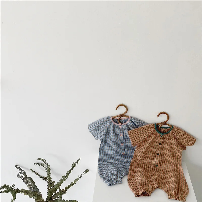 MILANCEL одежда для маленьких мальчиков клетчатые комбинезоны девочек модные