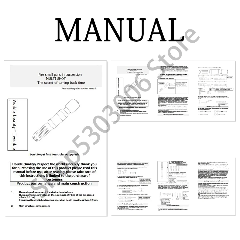 

Black Spiral 0.3ml Hyaluronic Acid Pen New Needle-Free Injection Beauty Treatment Hyaluronic Acid Gun Set For Remove Crow's Feet