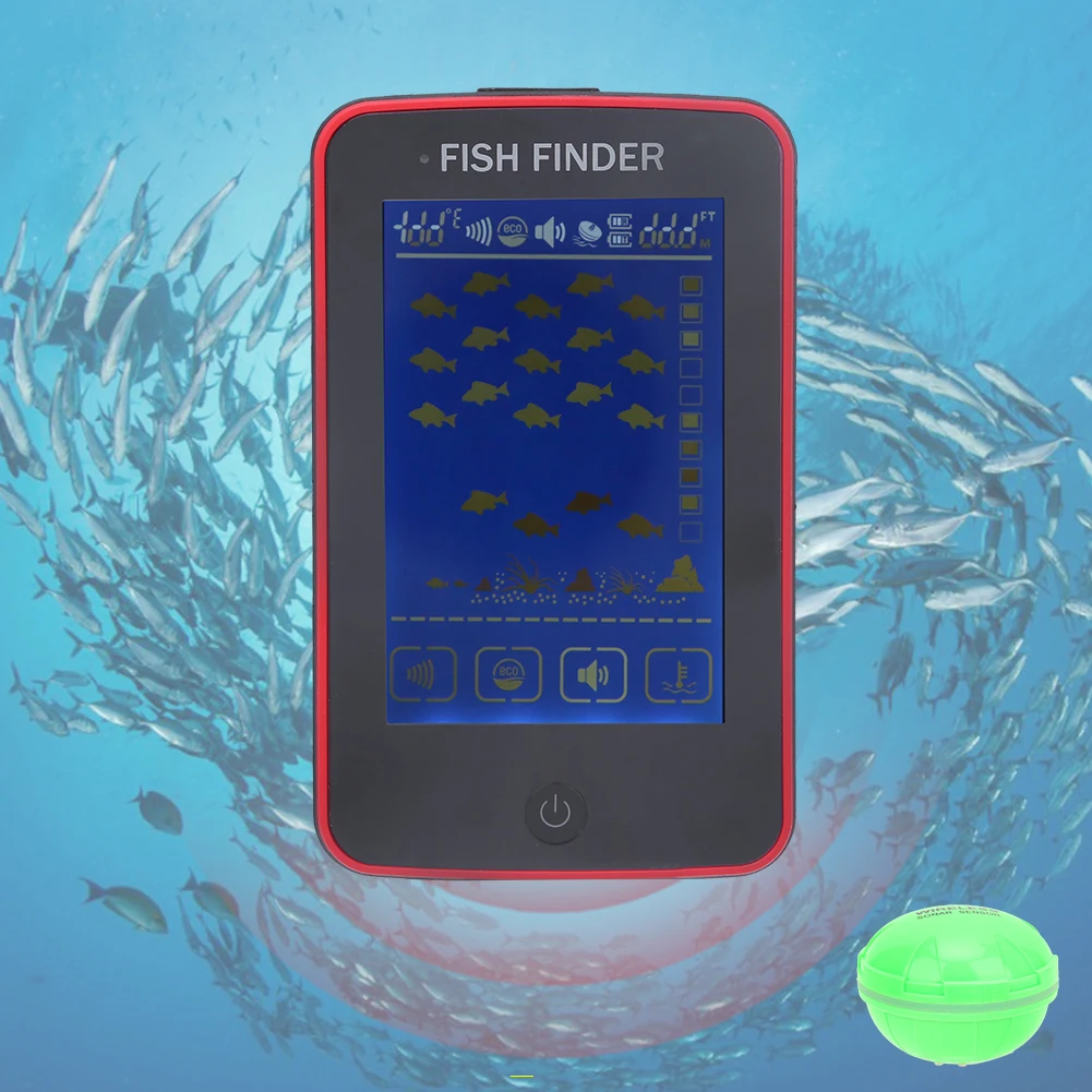 Купить Подводный беспроводной рыбопоисковый эхолот высокой четкости с сенсорным экраном, рыболовная снасть, беспроводной цветной экран, HD-камера,...
