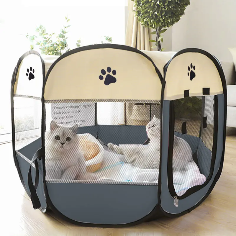 

Портативная складная палатка для домашних питомцев, домик для собак, высокое качество, прочная ограда для кошек, большая емкость, детский ма...