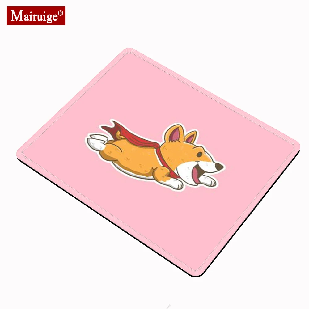 

Funny Corgi Cute Mousepad 20x18cm Pink Mouse Pad Small Gamer Speed Gaming Desk Mat DIY Custom Computer PC for Laptop Table Pads