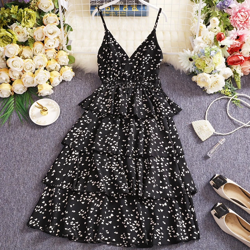 2020 женское летнее бальное платье с v-образным вырезом без рукавов на бретелях