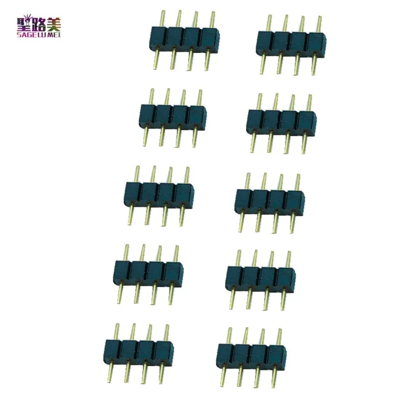 10 шт./лот светодиоидный коннектор адаптер 4Pin черный/белый RGB/5Pin черный RGBW Комплект