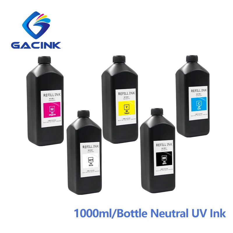 For Epson I3200 Neutral UV Ink 1000ml/Bottle Has Fast Curing Speed Strong  Scratch Resistance Suit for Plastic Acrylic Glass etc