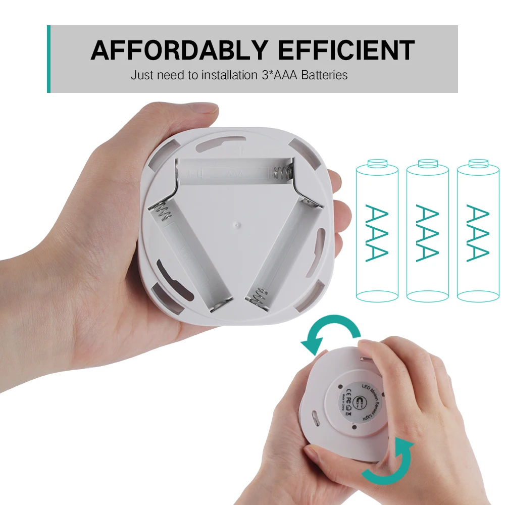 10 светодиодов PIR датчик движения Ночной светильник лампа для спальни кухни