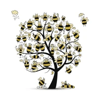 lovely bee in the tree transparent silicone stamp for diy scrapbookingphoto album decorative card making clear stamps supplies