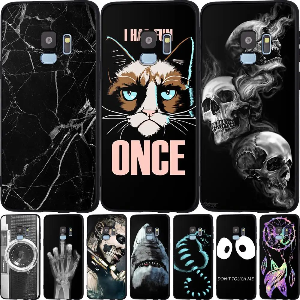 Черный матовый чехол для samsung Galaxy J7 J3 J5 A5 J4 J6 A6 плюс A7 S8 S9 S10 плюс S10e чехол силиконовый чехол-накладка из мягкого ТПУ
