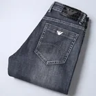 2021 Орел Брендовые мужские джинсы тонкие эластичные итальянские модные деловые брюки классический стиль зимние хлопковые джинсы джинсовые брюки