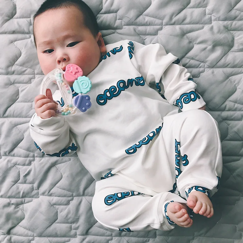 KIKIKIDS/Модный комбинезон с длинными рукавами для маленьких мальчиков мягкий
