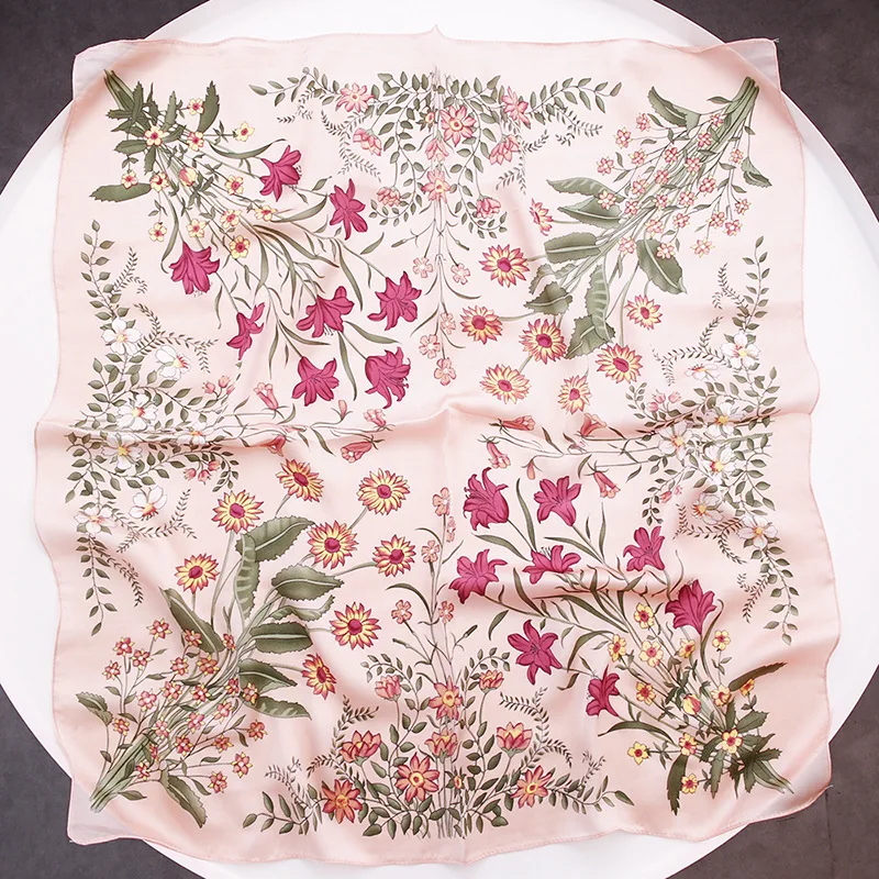 Модный женский шарф роскошная брендовая шелковая шаль в полоску с принтом сердца