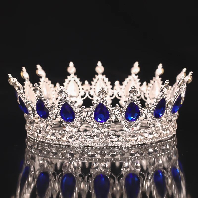 

Crystal Crown Tiara Bridal Hair Accessories Rhinestone Crystal Round Crown Hair Jewelry For Women Queen Party Crown Tiaras Gift