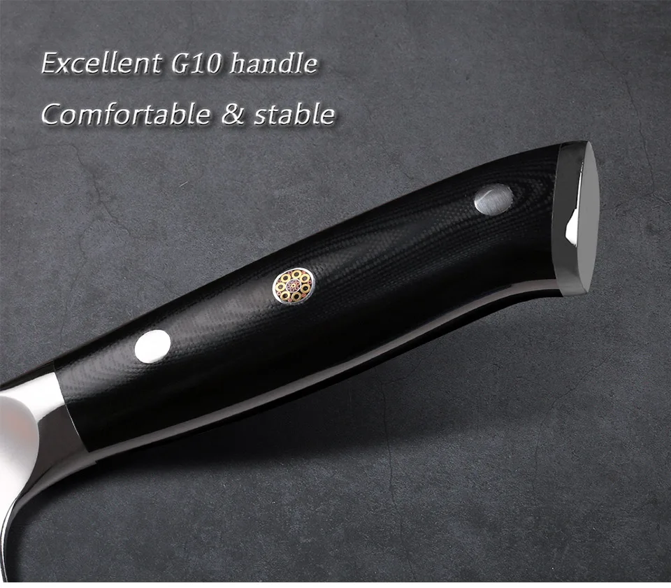 TURWHO " нож Santoku 67 слоев VG10 дамасский нож из нержавеющей стали японский нож шеф-повара кухонные ножи лучшее качество G10 Ручка