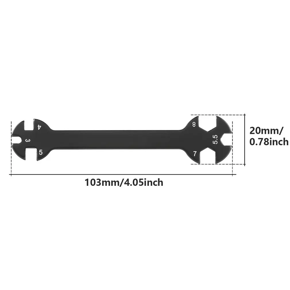 

6 In 1 RC Special Tool Wrench 3/4/5/5.5/7/8MM For Turnbuckles & Nuts Rc Car Spare Parts Car Rc Model Nut Screw