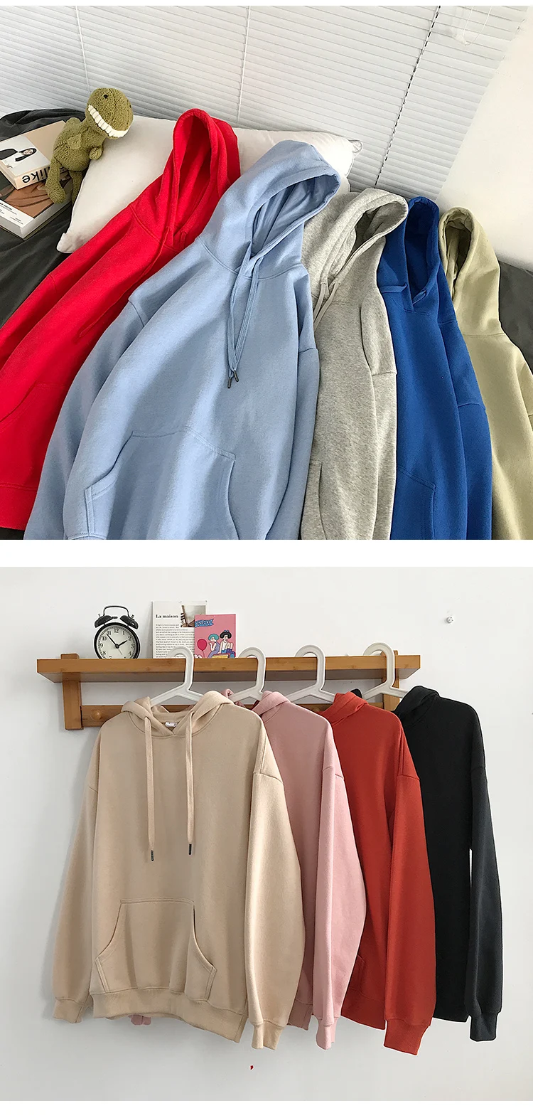 Liketkit мужские осенние зимние толстовки с капюшоном для мужчин и женщин, однотонный простой теплый пуловер с капюшоном, свободная уличная одежда для пар, 13 цветов
